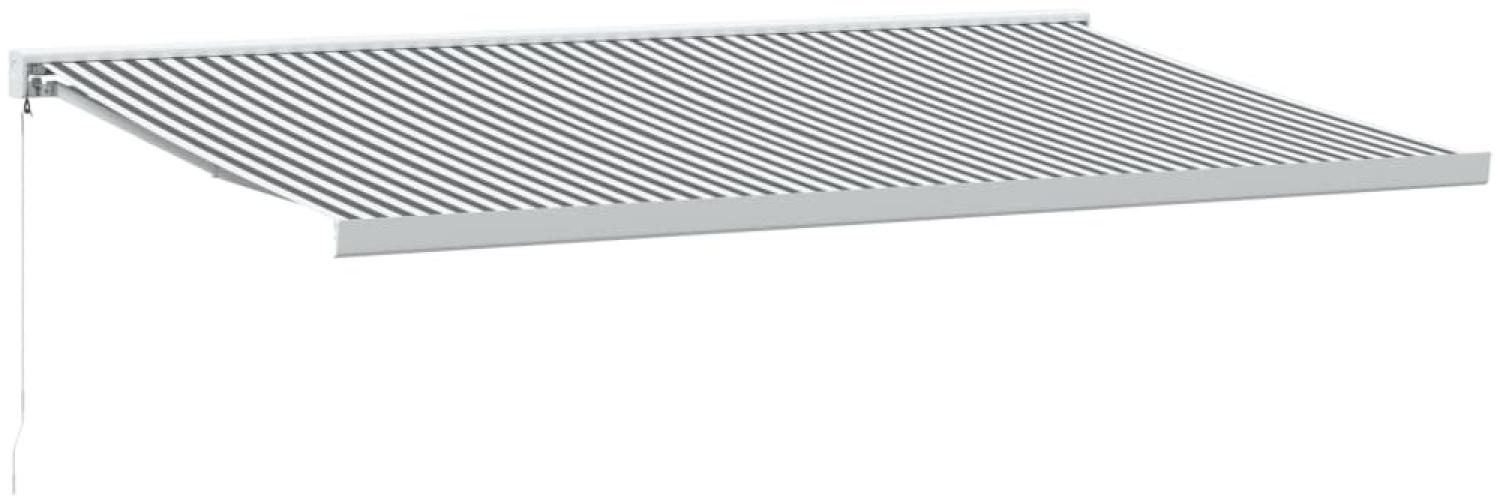 vidaXL Markise Einziehbar Anthrazit und Weiß 5x3 m Stoff und Aluminium 3216127 Bild 1