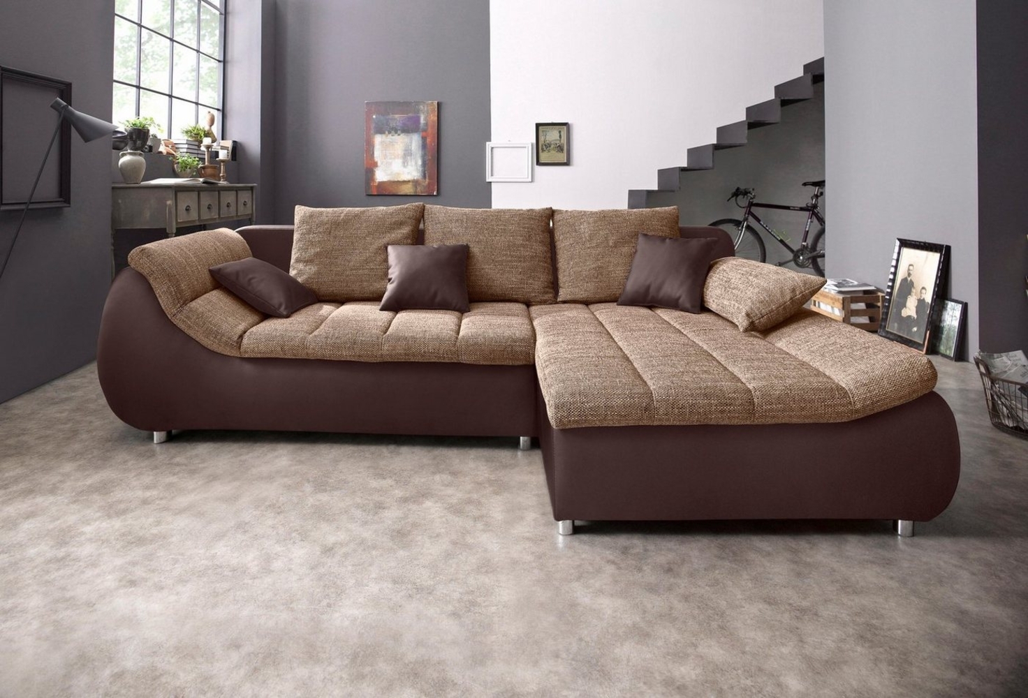 INOSIGN Ecksofa Imola L-Form, wahlweise mit Bettfunktion Bild 1