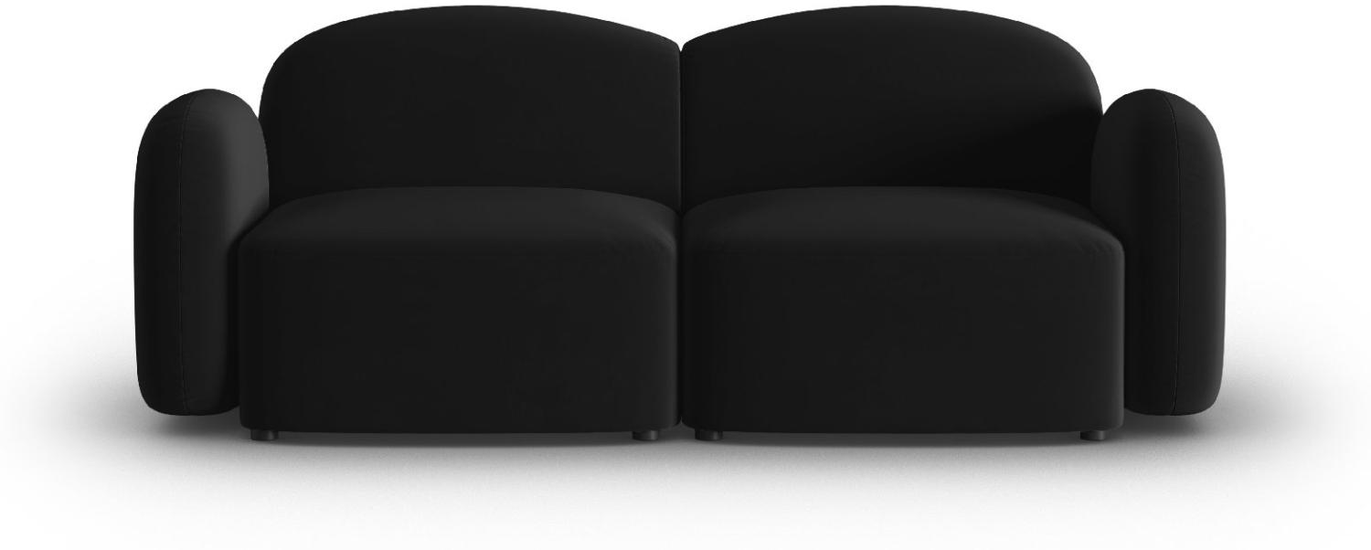 Micadoni Sofa Blair 2-Sitzer Samtstoff Schwarz Bild 1