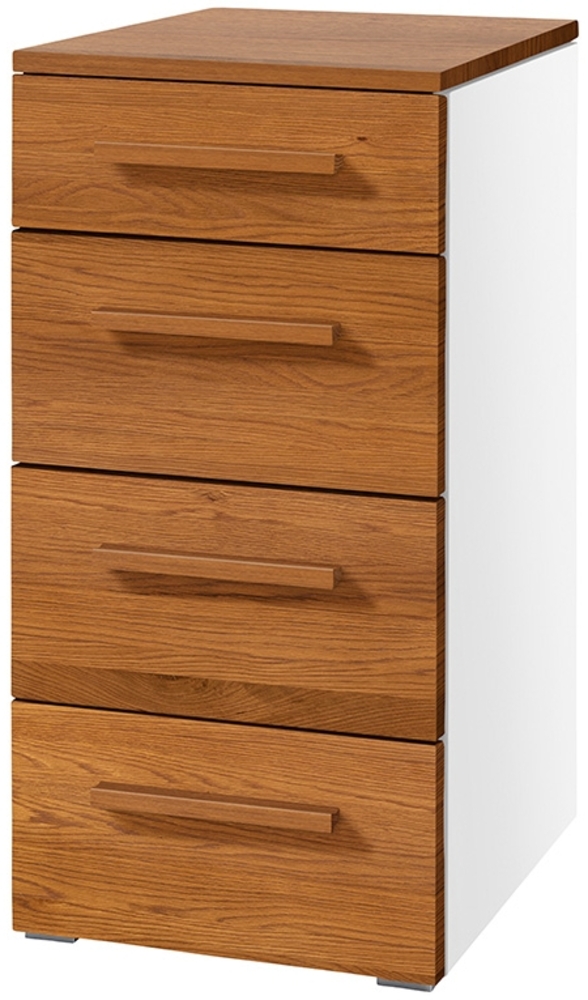 Hasena Kommode Quatro weiss Eiche brandy, geölt zerlegt Bild 1