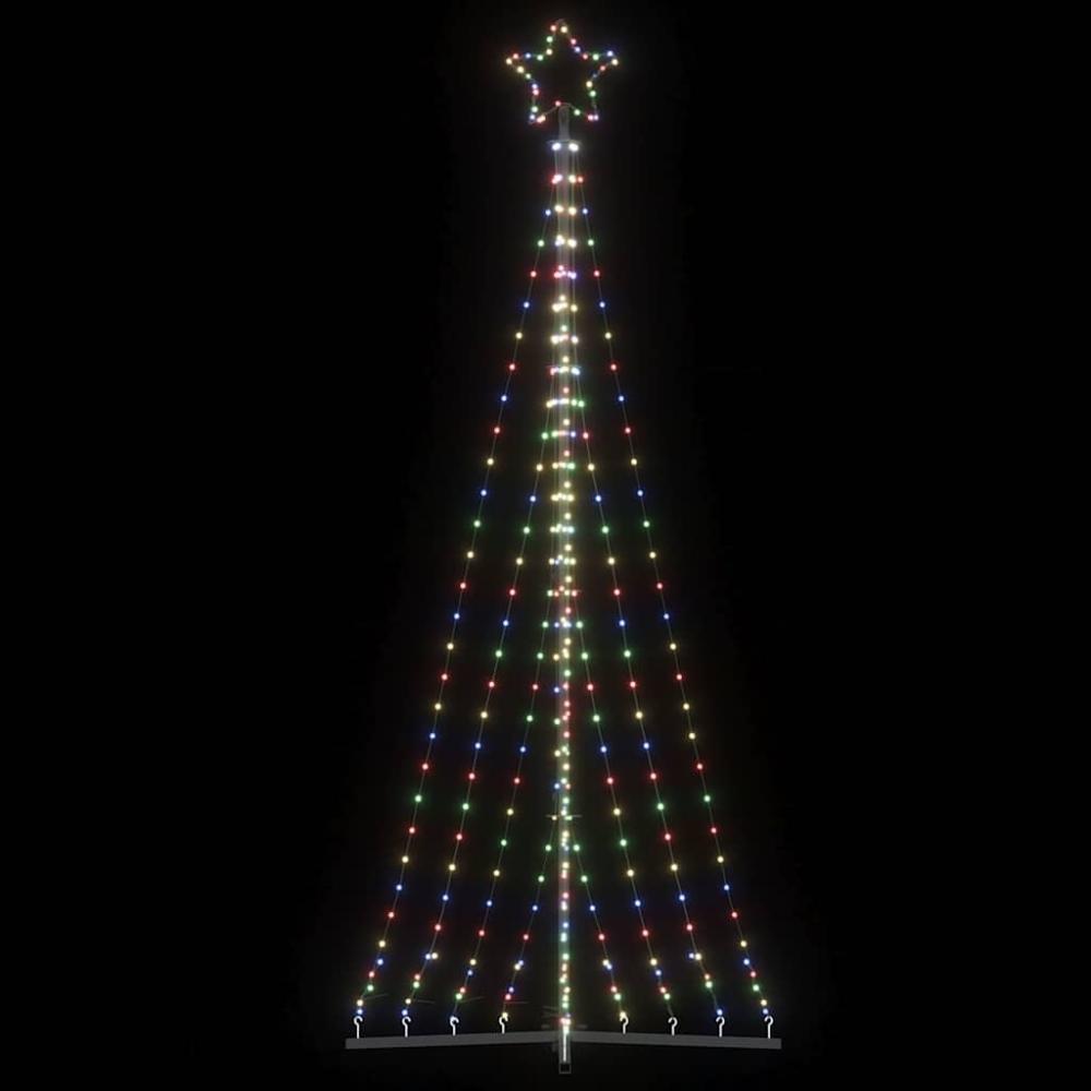 vidaXL Weihnachtsbaum-Beleuchtung 447 LEDs Mehrfarbig 249 cm 4016435 Bild 1