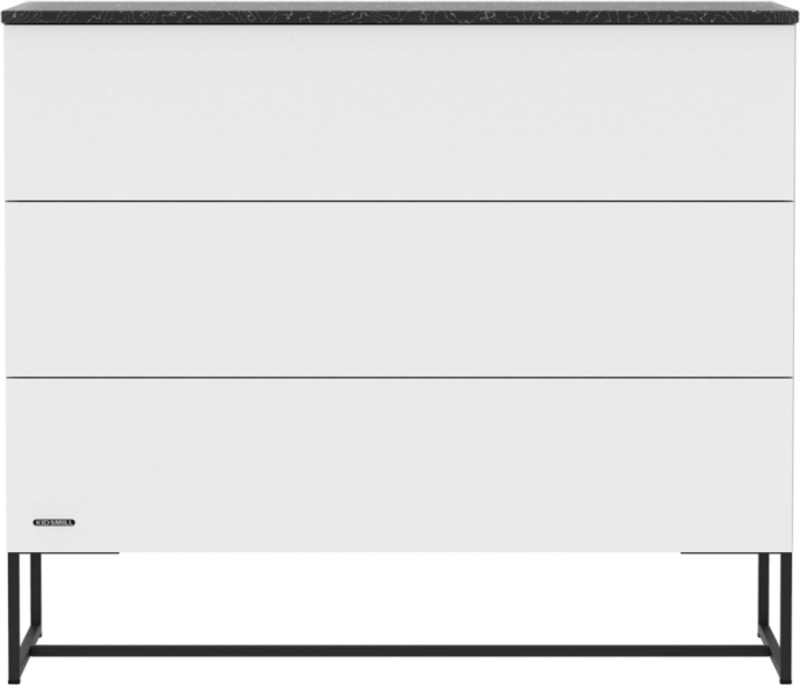 Kidsmill Intense 2 Kommode 3S Mattweiß – Schwarz – Bild 1