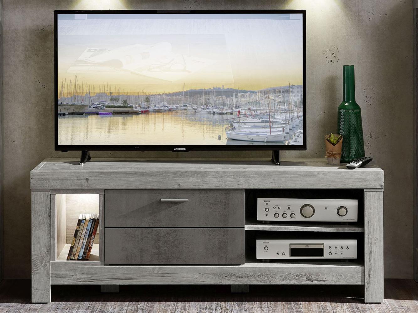 TV-Board >Gravesend< in Haveleiche Nachbildung Beton Oxid dunkel Nachbildung Bild 1