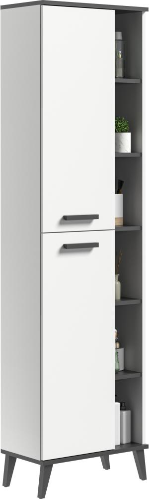 Hochschrank >Rocket< (BxHxT: 50 x 189 x 31 cm) in weiß/anthrazit - 50 x 189 x 31 (BxHxT) Bild 1