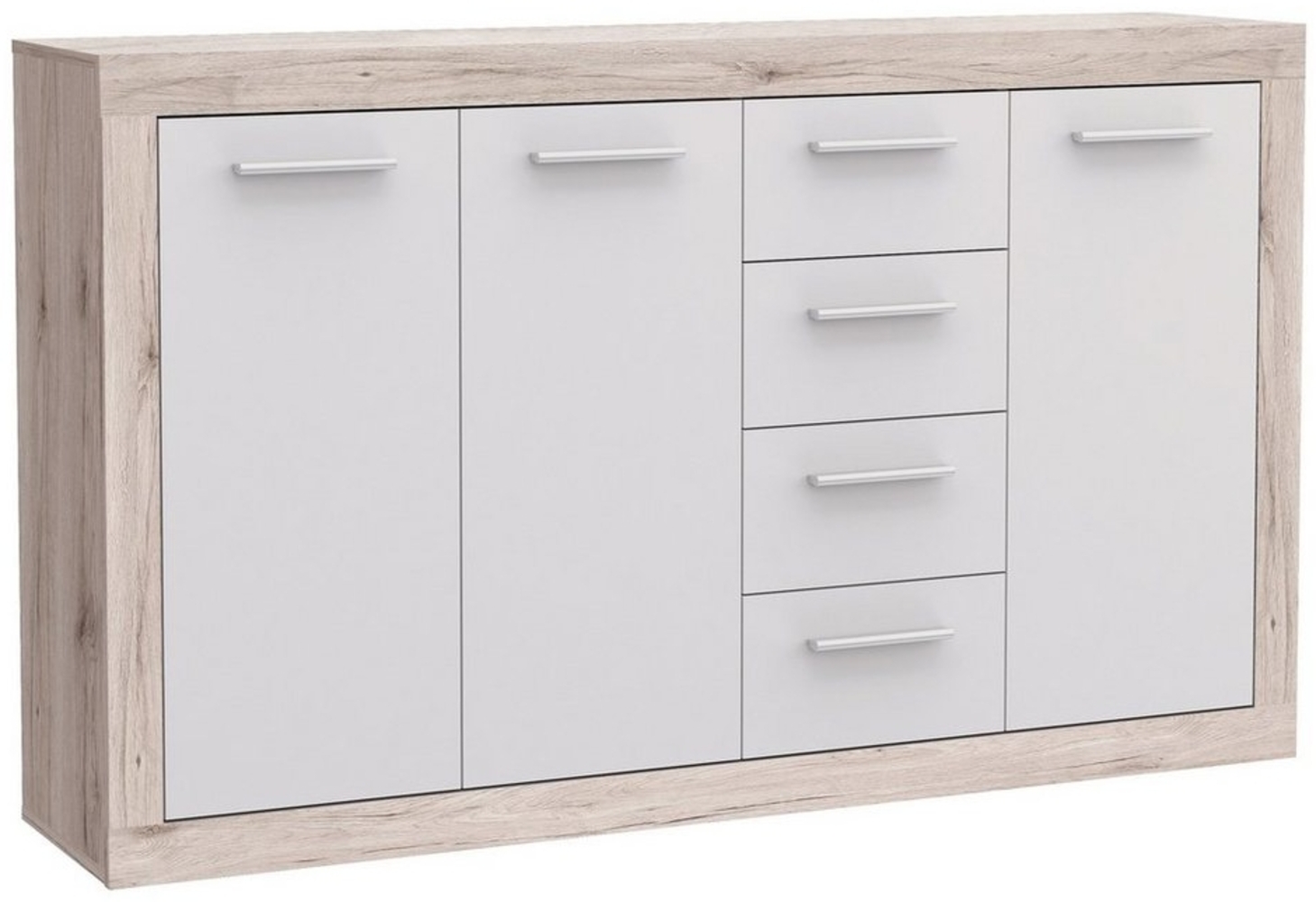 Newroom Kommode Toshio, Kommode Sandeiche Modern Sideboard Highboard Wohnzimmer Bild 1