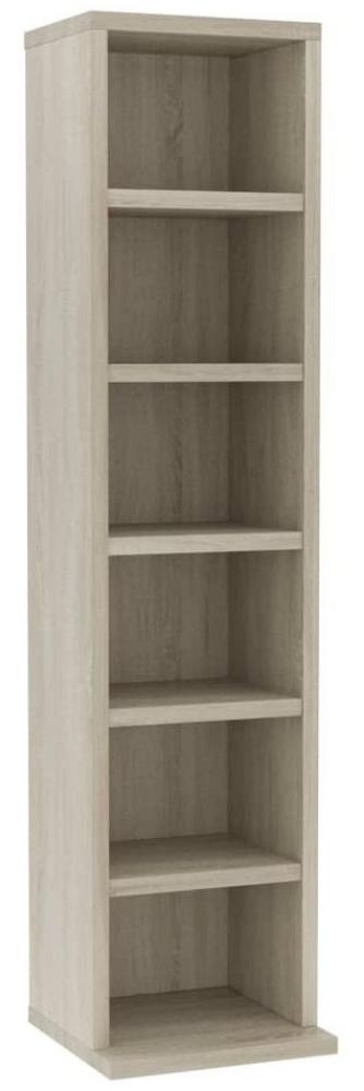 DOTMALL CD-Regal CD-Schrank Sonoma-Eiche 21x20x88 cm Holzwerkstoff Bild 1