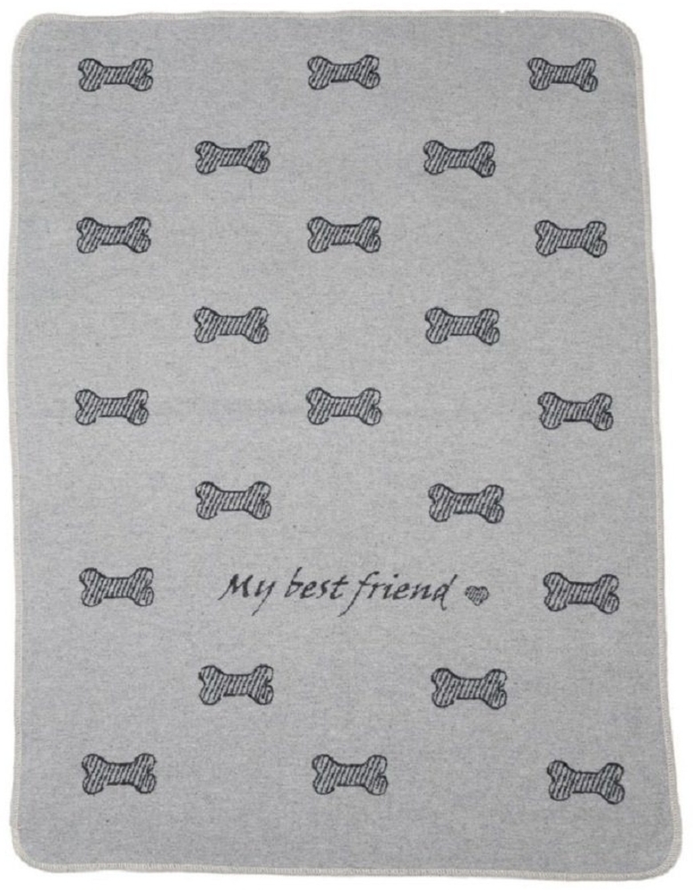 DAVID FUSSENEGGER Tierdecke Hundedecke 'my best friend/Knochen allover' Bild 1