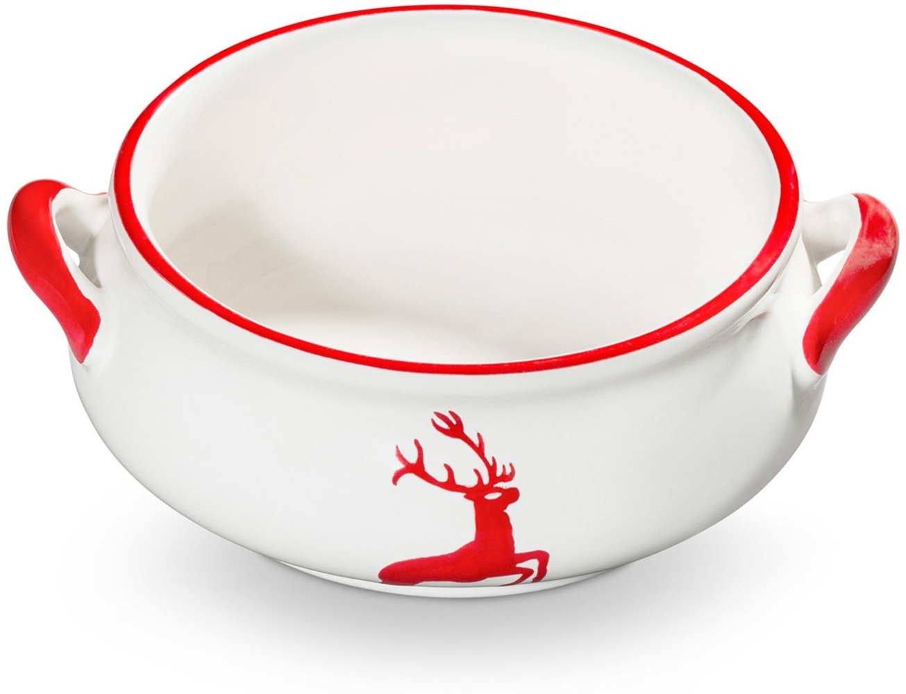 Gmundner Keramik Rubinroter Hirsch, Suppenschale (0,37L) Bild 1