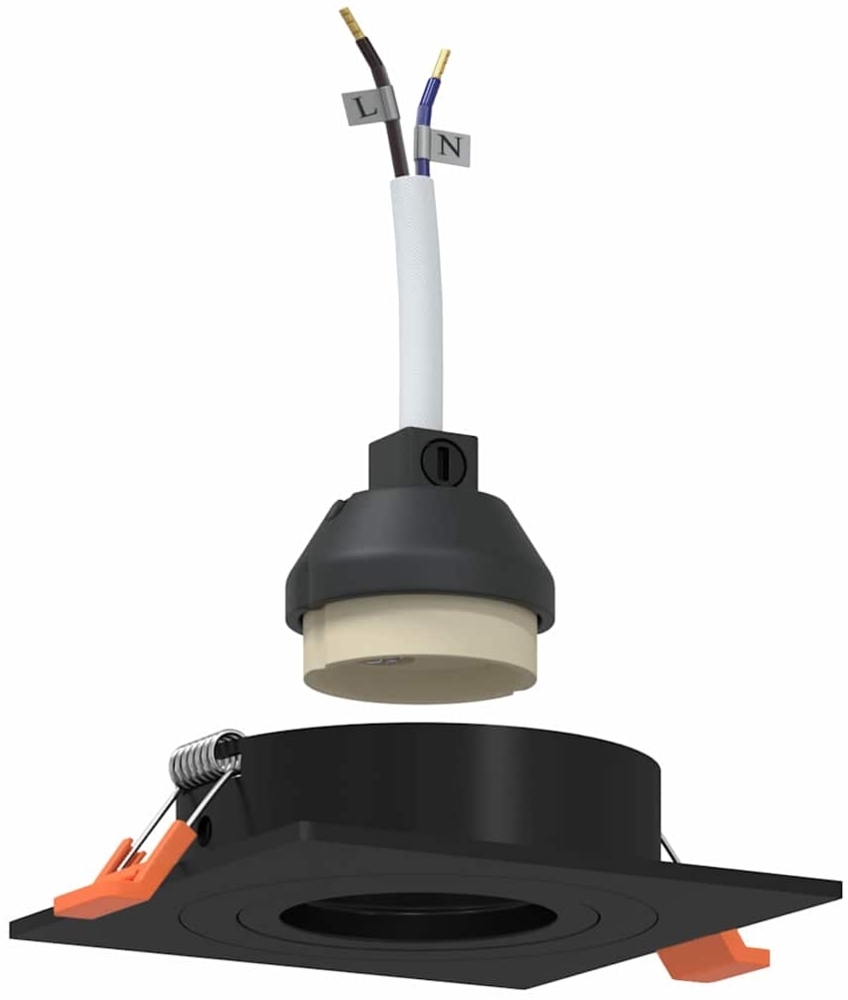 vidaXL Spotlights mit Strahlern 12 pcs Schwarz 9 x 9 x cm Aluminium 4108153 Bild 1