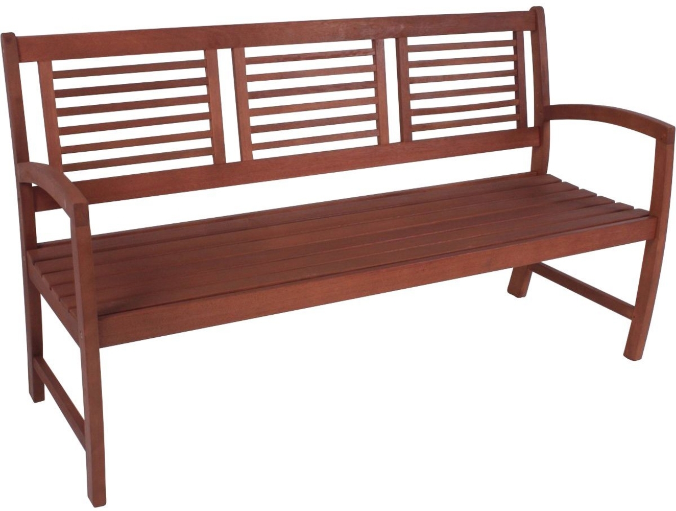 Gartenbank Madison 3-sitzig mit Armlehne aus Eukalyptus Bild 1