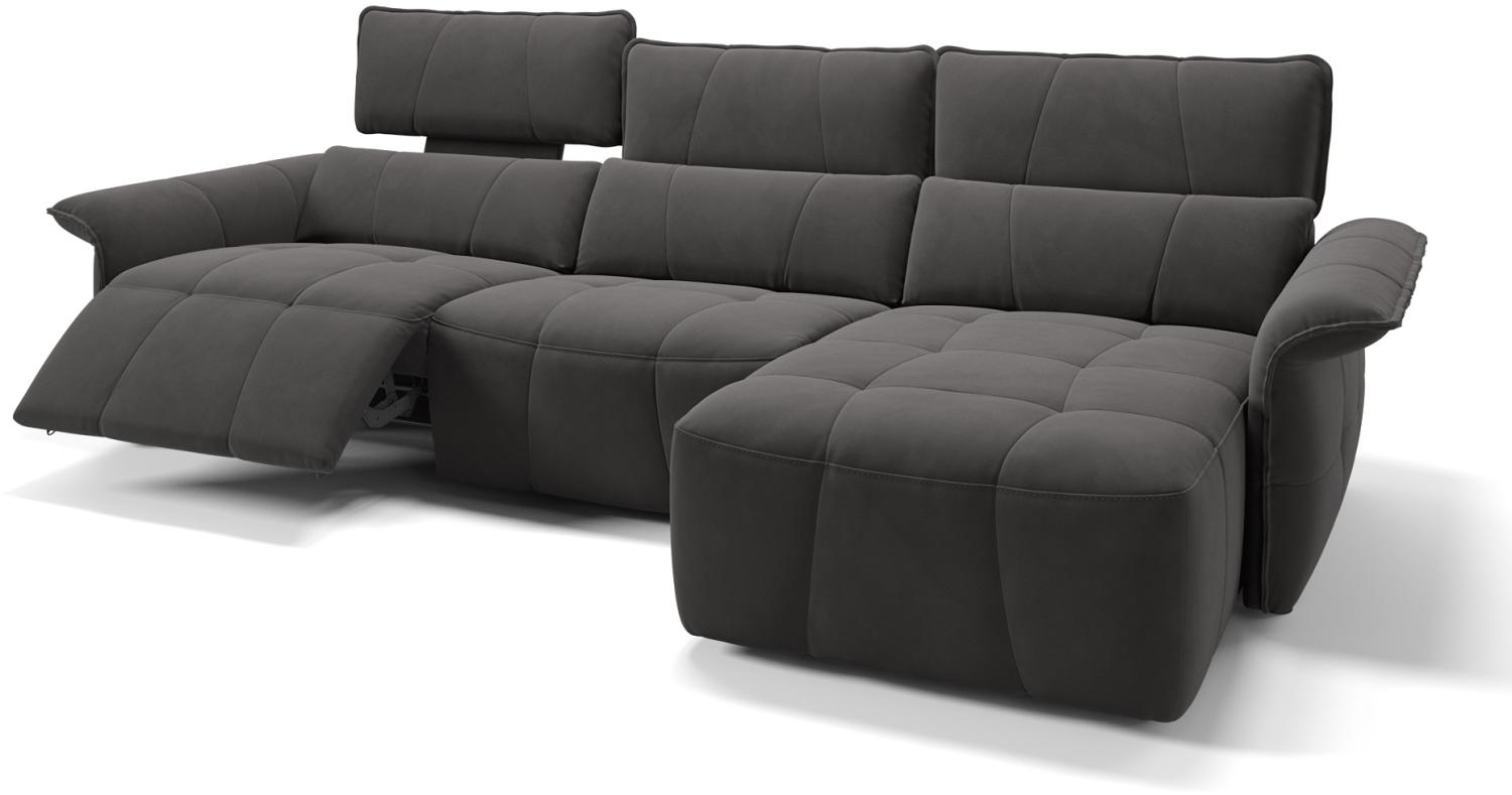 Sofanella Ecksofa ADRIA Wohnlandschaft Eckcouch Stoffsofa in Dunkelgrau Bild 1