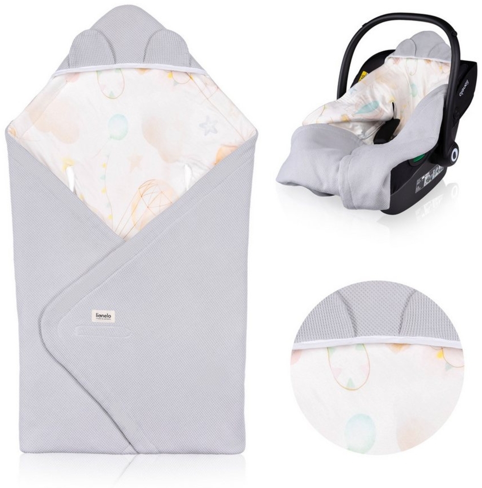 Kinderdecke TRAVEL SWADDLE BLANKET, lionelo, Hypoallergene Materialien/Bambus und Baumwolle/TOG 2,5 Bild 1