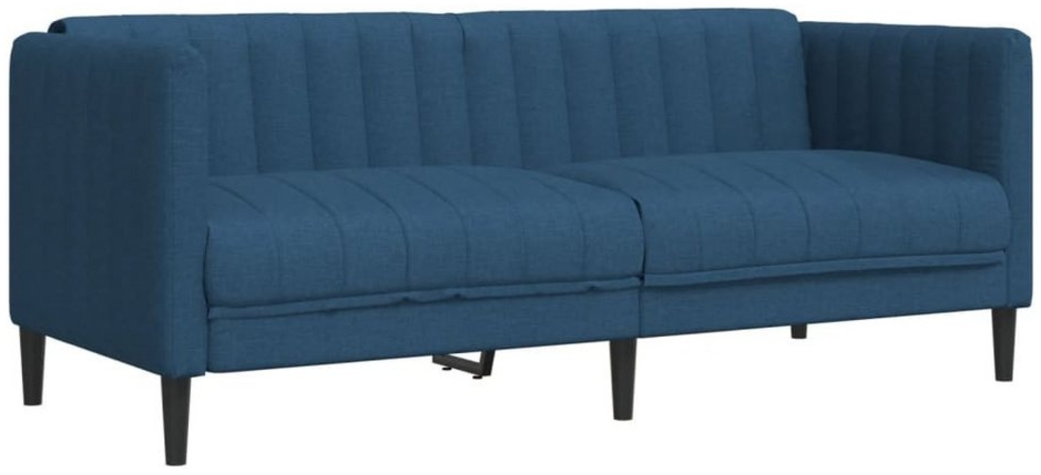 vidaXL Sofa Sofa 2-Sitzer Blau Stoff Bild 1