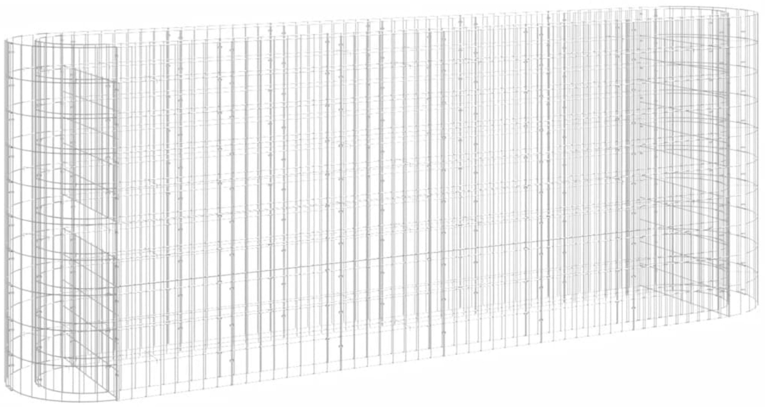 vidaXL Gabionen-Hochbeet Verzinktes Eisen 260x50x100 cm 152034 Bild 1