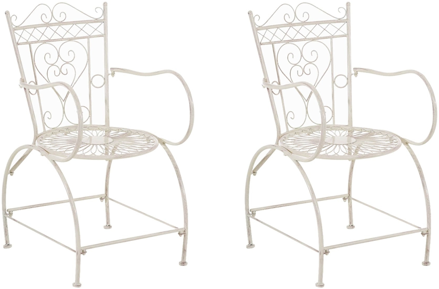 CLP 2er Set Stühle Sheela handgefertigt mit antiker Patina,antik-creme Bild 1