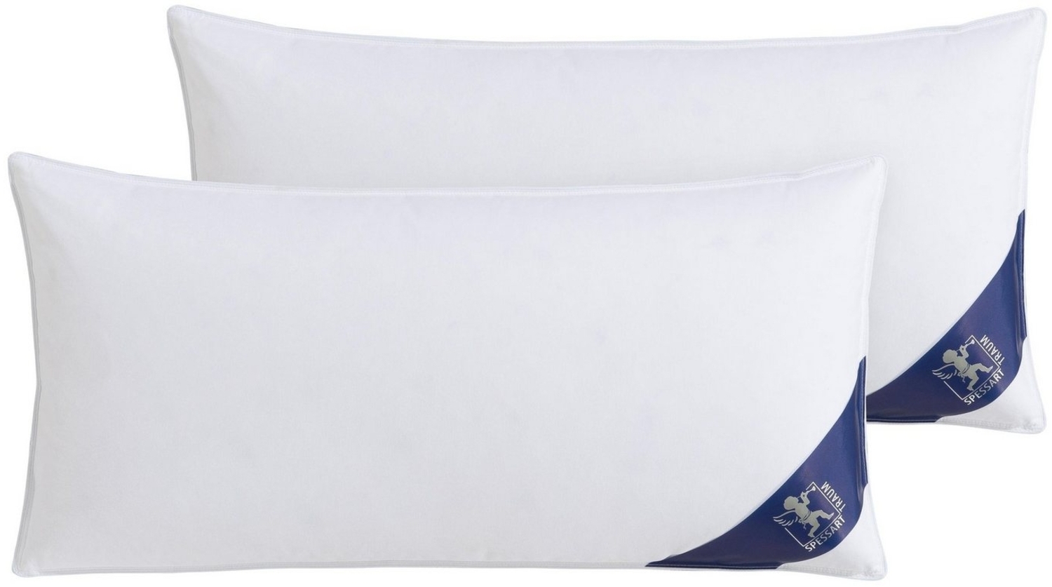 SPESSARTTRAUM Federkissen FIRST CLASS, Kopfkissen 1-tlg. oder 2-tlg. 40x80 oder 80x80 cm, Füllung: 100% Federn, Bezug: 100% Baumwolle, hergestellt in Deutschland, allergikerfreundlich, im Set günstiger Bild 1