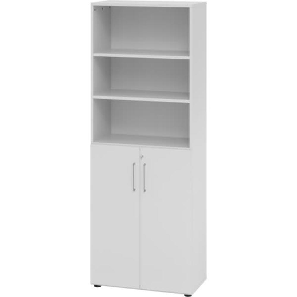 Schrank 6OH /3OH Türen BxTxH 80x42x215,6cm Griff BS Grau Bild 1