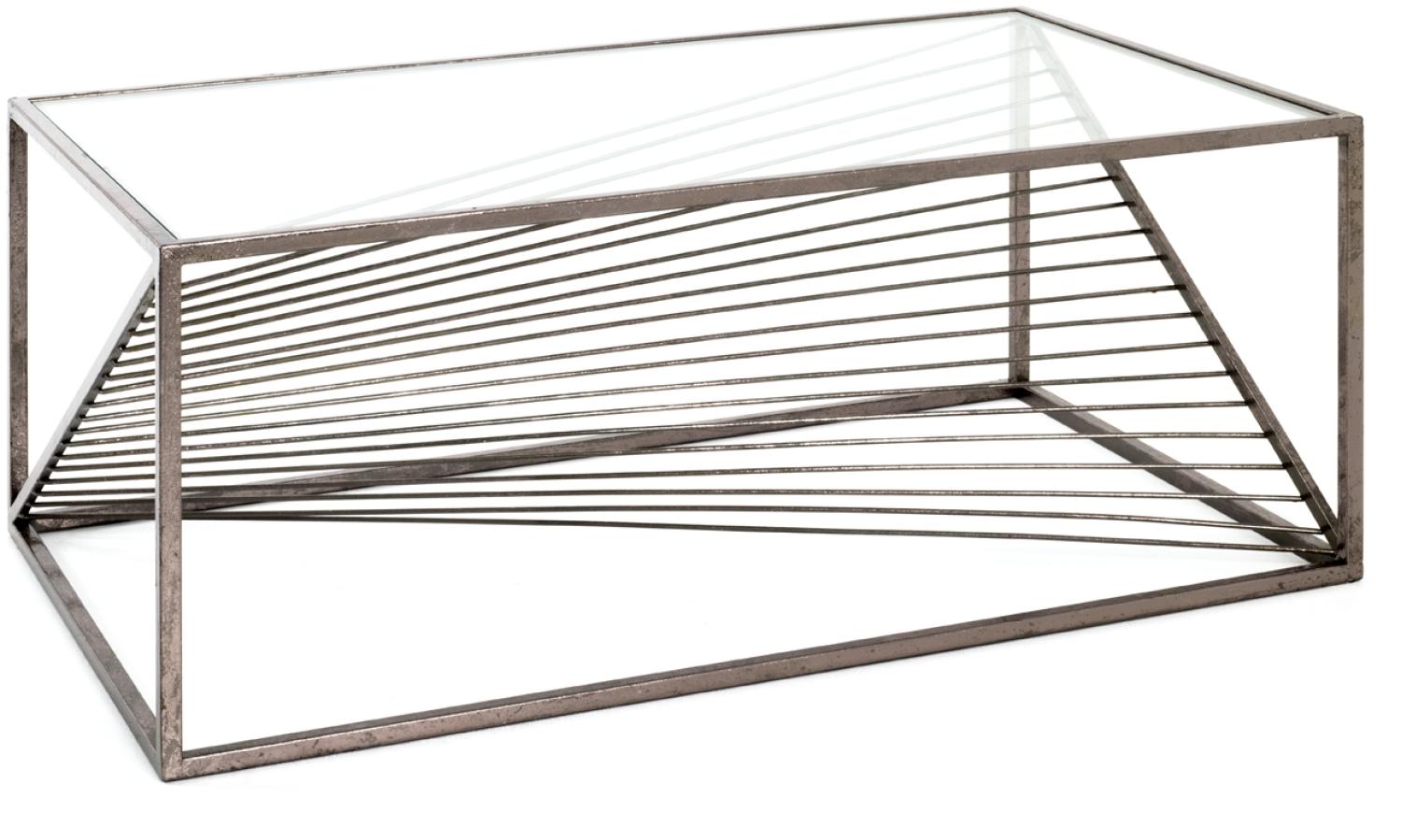Couchtisch >Graz< in antikbronze aus Stahl, SHG 8 mm - 100 x 40 x 60 cm (BxHxT) Bild 1