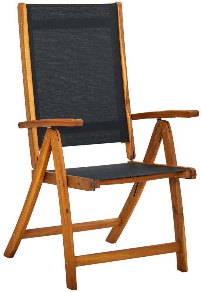 vidaXL Gartenstühle 6 Stk. Klappbar Massivholz Akazie und Textilene 3120455 Bild 1