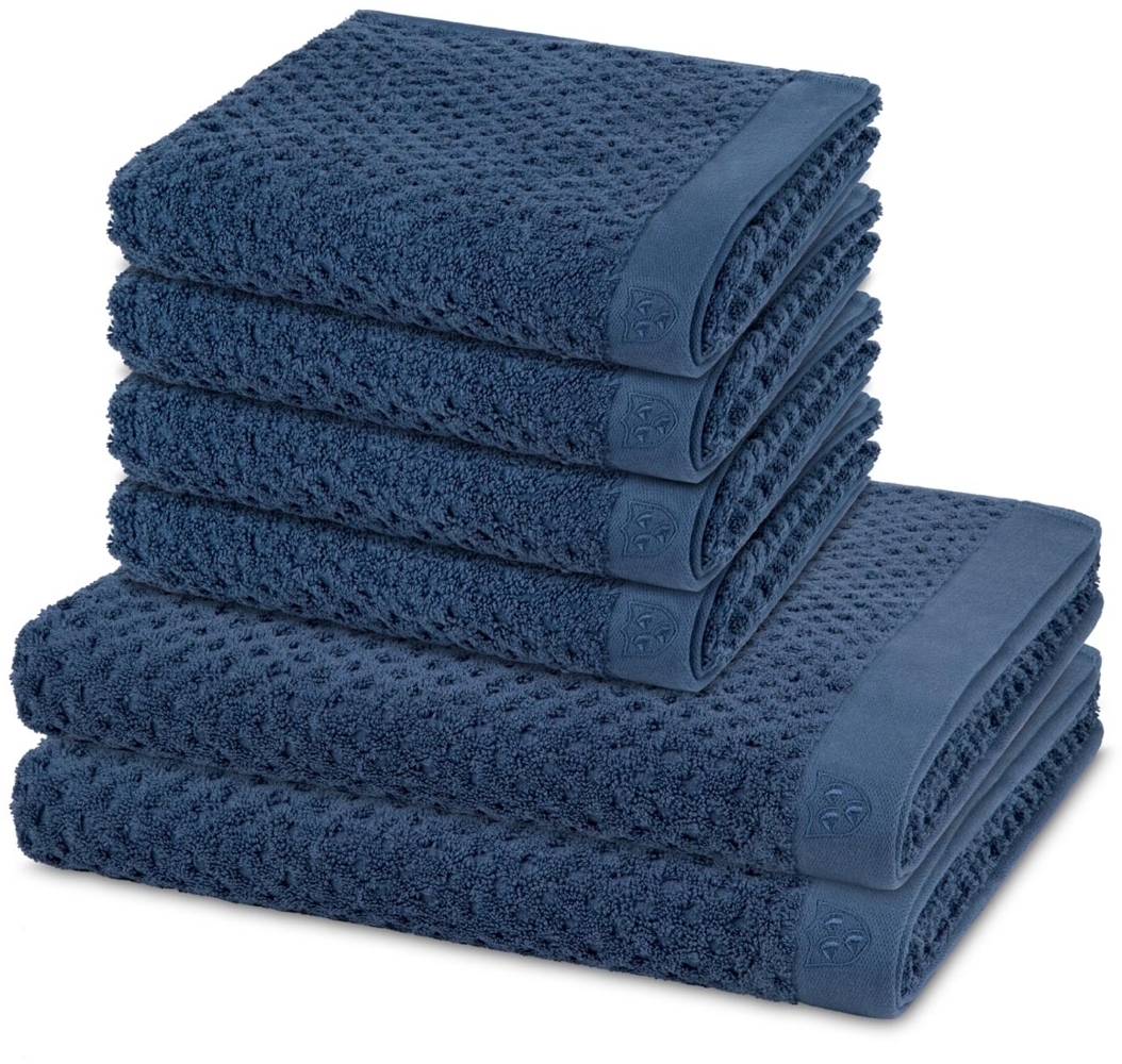 Ross Harmony 6 tlg. Frottier-Set - 4 X Handtuch (50 X 100cm), 2 X Duschtuch (70 X 140cm) - 520 - Denim Bild 1
