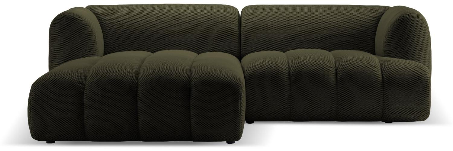 Micadoni Modulares Ecksofa Harry 3-Sitzer Links 3D-Stoff Amazonas Grün Bild 1