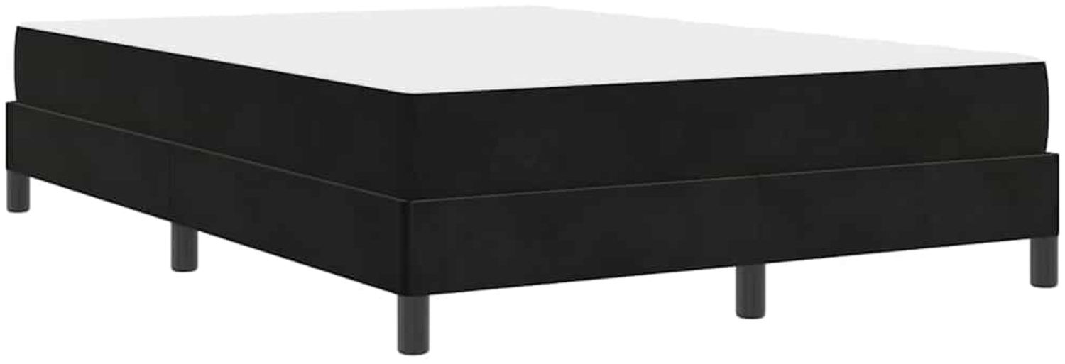 vidaXL Boxspringbett mit Matratze Schwarz 140 x 200 cm Stoff 3398697 Bild 1