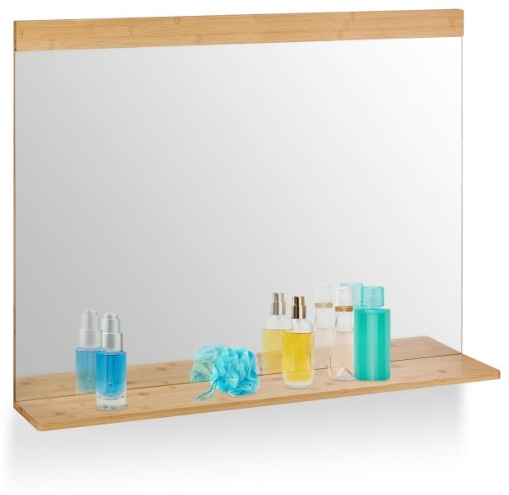 Wandspiegel Bambus mit Ablage Bild 1