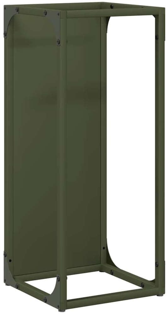 vidaXL Brennholzregal Olivgrün 25x25x60 cm Kaltgewalzter Stahl 864262 Bild 1