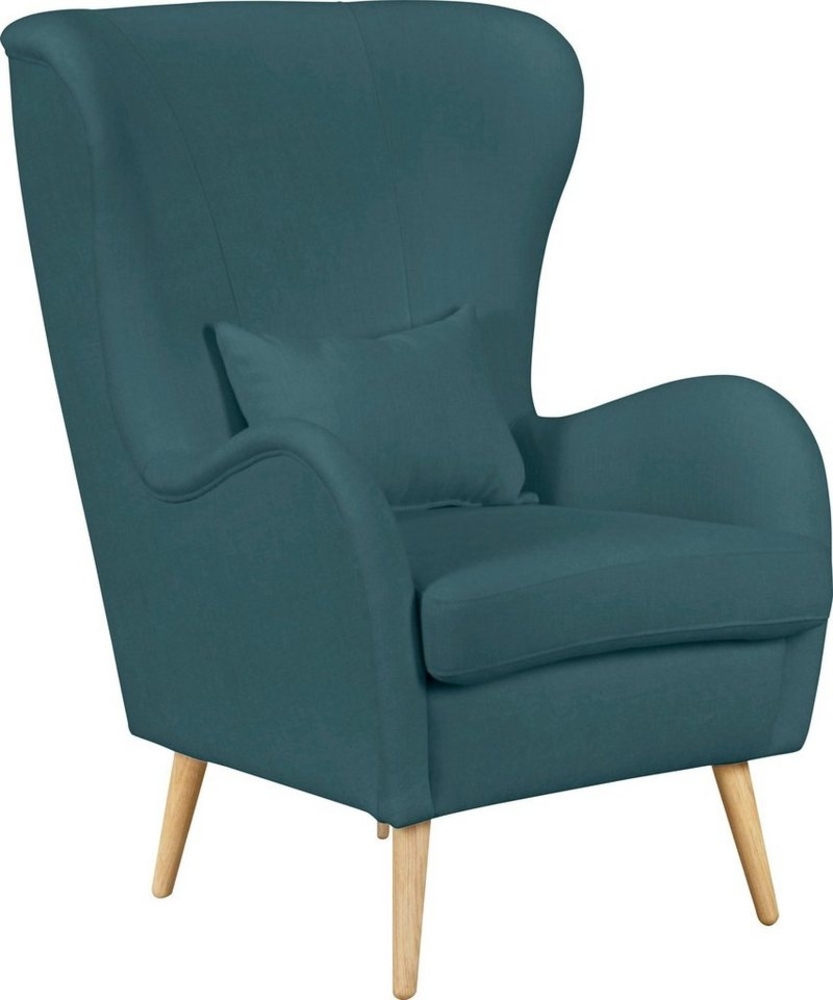 Home affaire Sessel Salla auch in Fellimitat und Feincord, viele Bezugsarten, Ohrensessel, wahlweise mit oder ohne Hocker, großer Sessel: Maße B/T/H: 78/94/118cm Bild 1