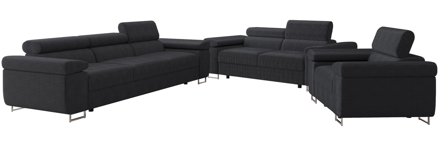 Sofa Set Torezio Cord 3+2+1 mit Einstellbare Kopfstützen (Poso 135) Bild 1