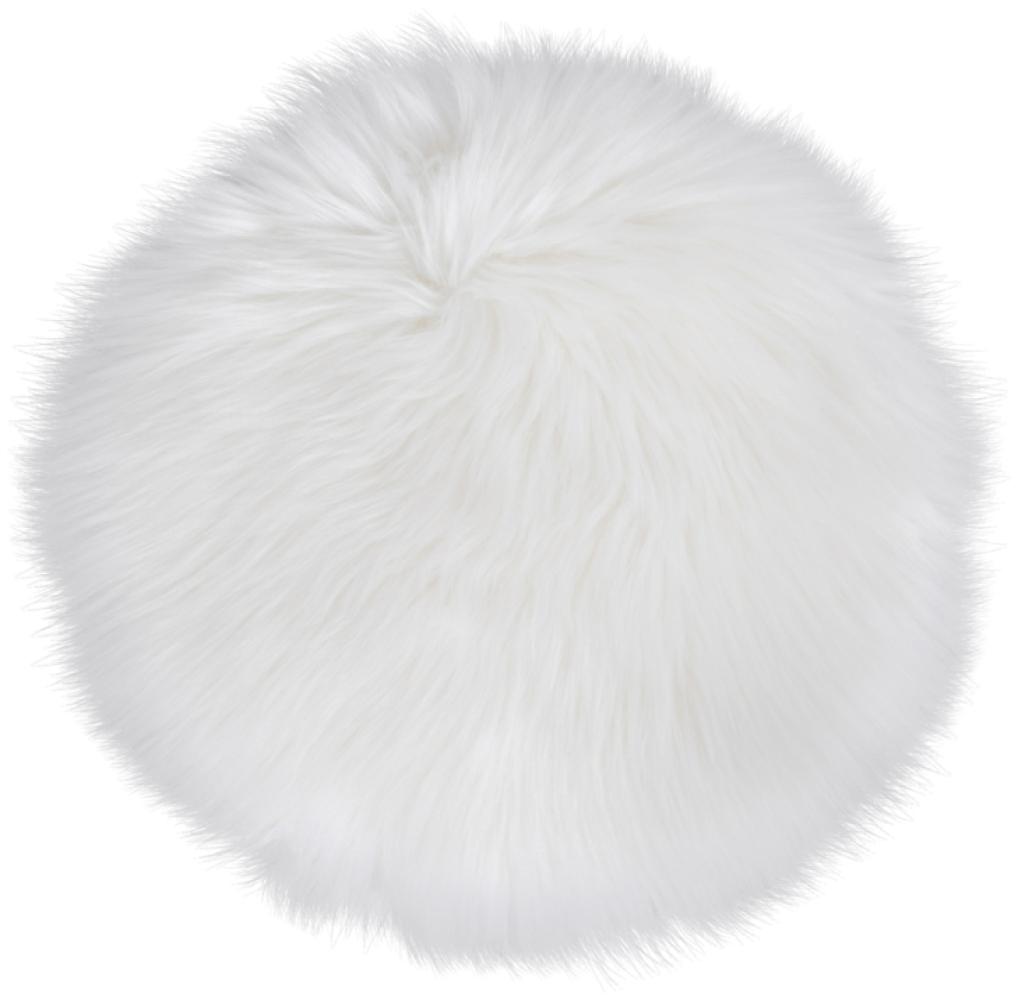Lammfell Sitz Künstlich, weiß, ø35 cm Bild 1