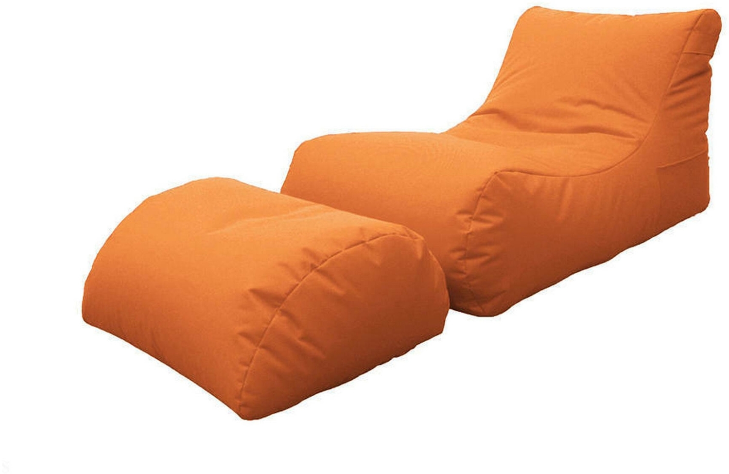 Dmora Pouf Alton, Mehrzwecksessel, Sitzsack, Hockerhocker, Made in Italy, 120x80 h60 cm, Orange Bild 1