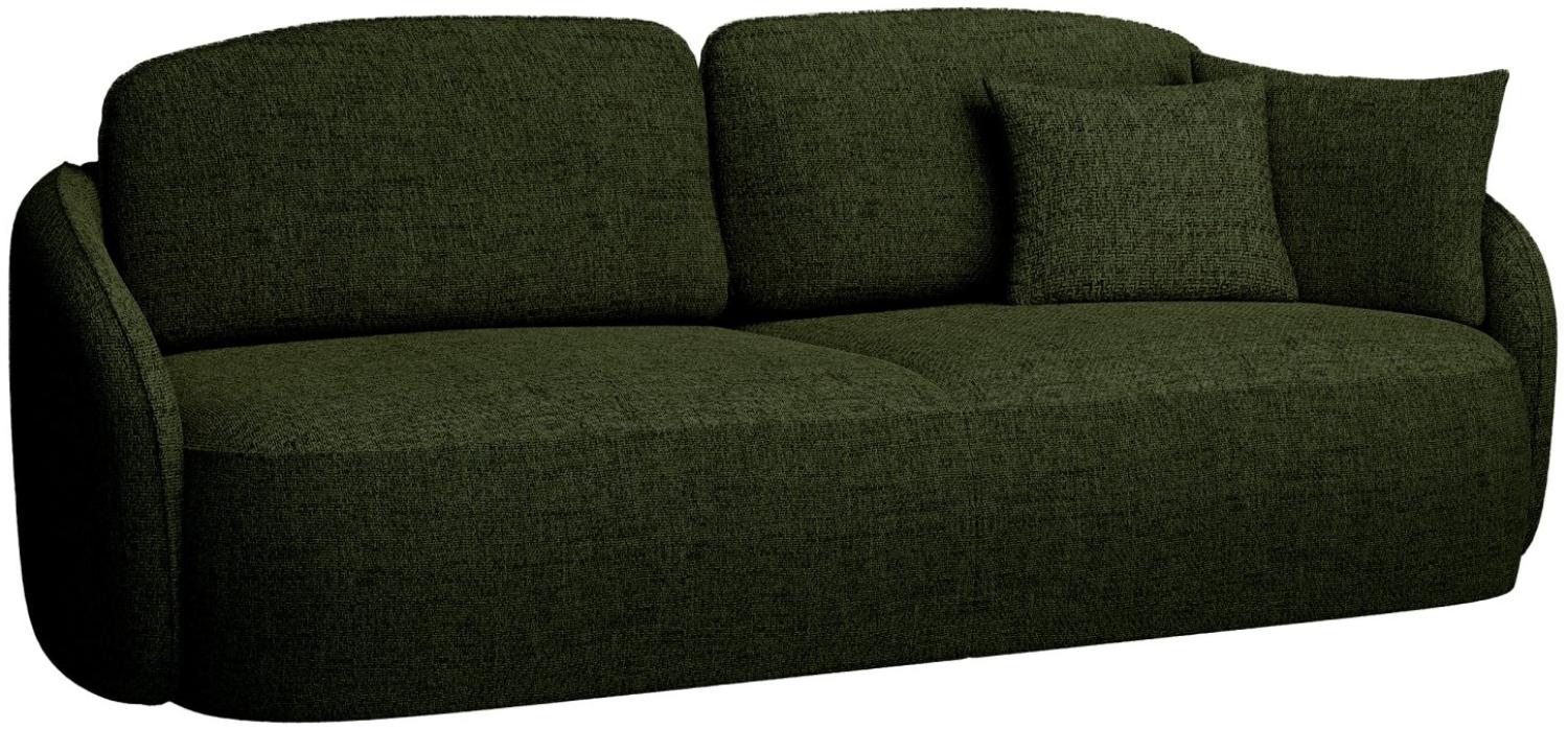 Selsey 'Savoy' 3-Sitzer Sofa mit Schlaffunktion und Bettkasten, olivgrün, ca. 96 x 254 x 105 cm Bild 1