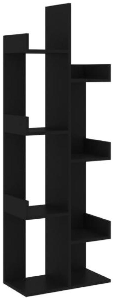 vidaXL Bücherregal Schwarz 48x25,5x140 cm Holzwerkstoff 808910 Bild 1