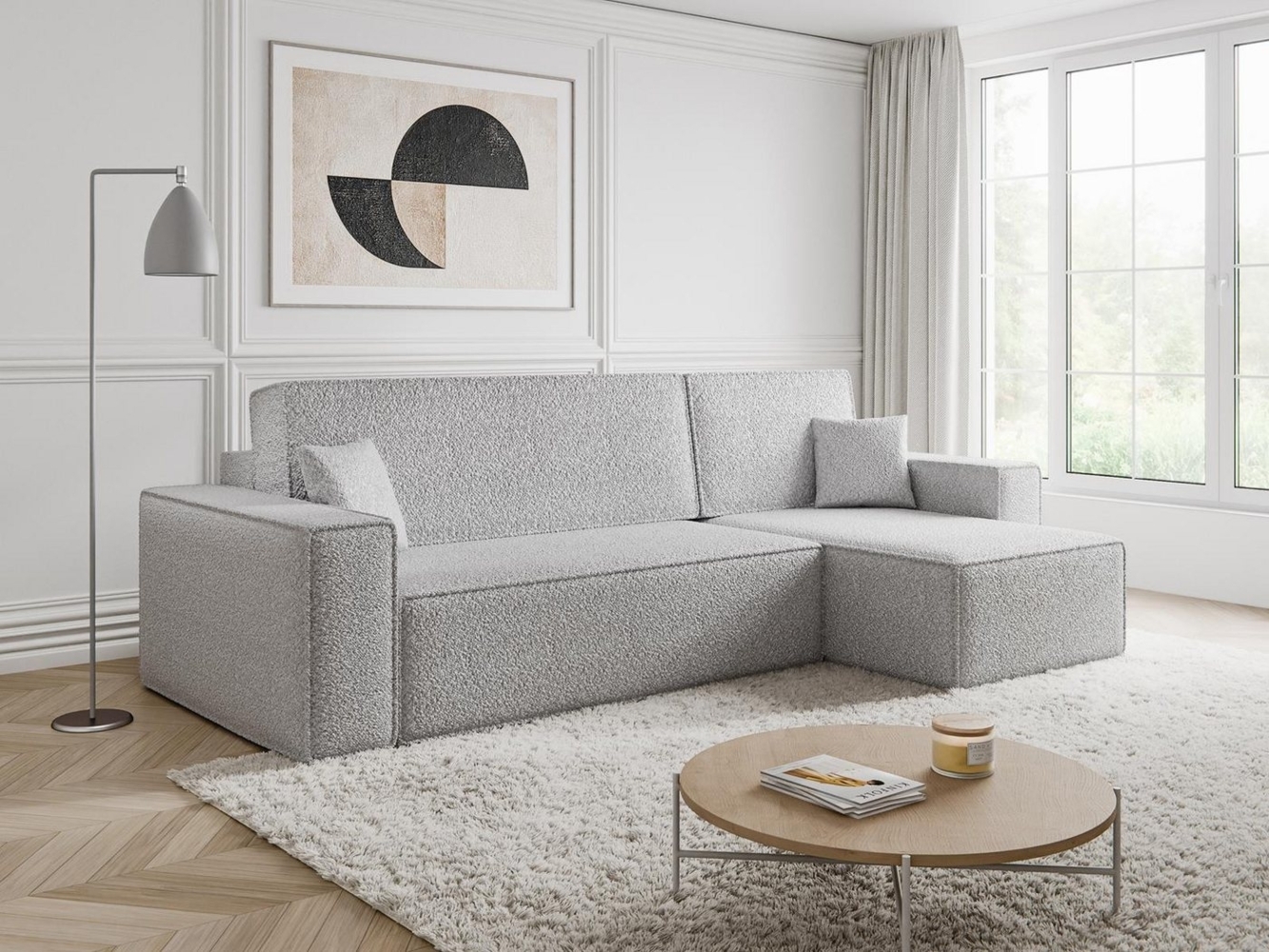 Compleo Ecksofa TOKYO, L-form Ecke, mit universelle Ottomane und Schlaffunktion Bild 1