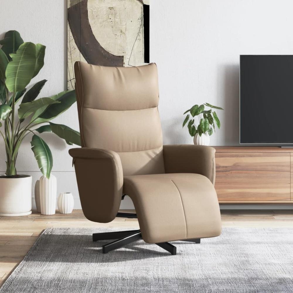 vidaXL Relaxsessel mit Fußteil Cappuccino-Braun Kunstleder 356588 Bild 1