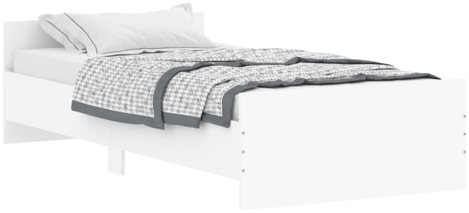 vidaXL Bettgestell Weiß 90x190 cm Holzwerkstoff 835939 Bild 1