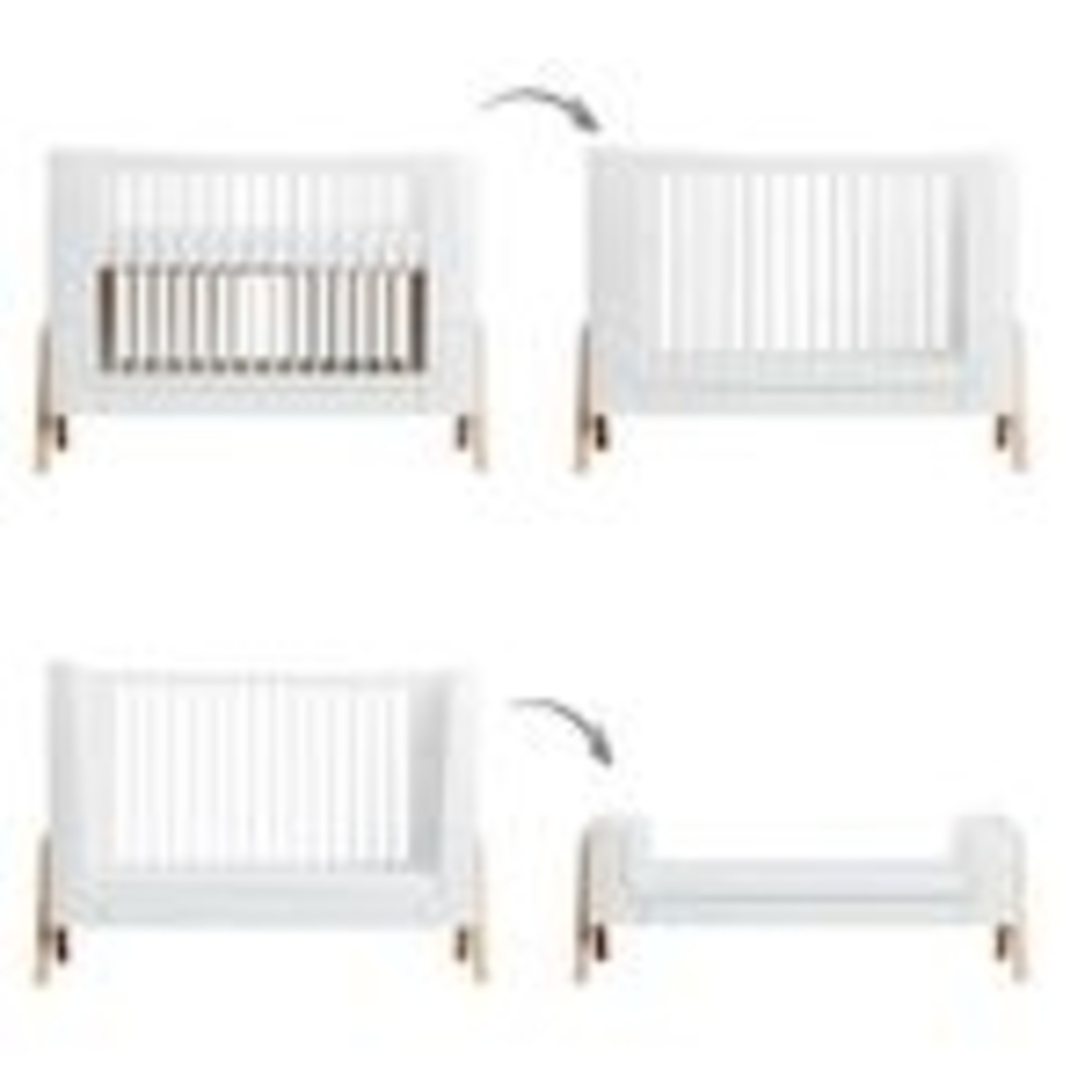 Gaia Baby Hera Babybett / Kinderbett (60x120 cm) Scandi White/Natural Bild 1