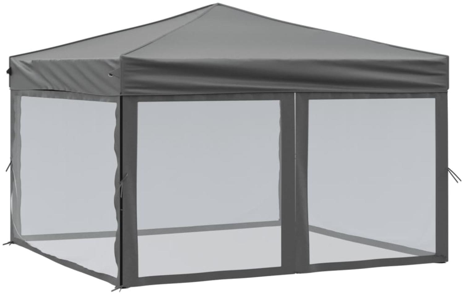 vidaXL Partyzelt Faltbar mit Seitenwänden Anthrazit 3x3 m 93530 Bild 1