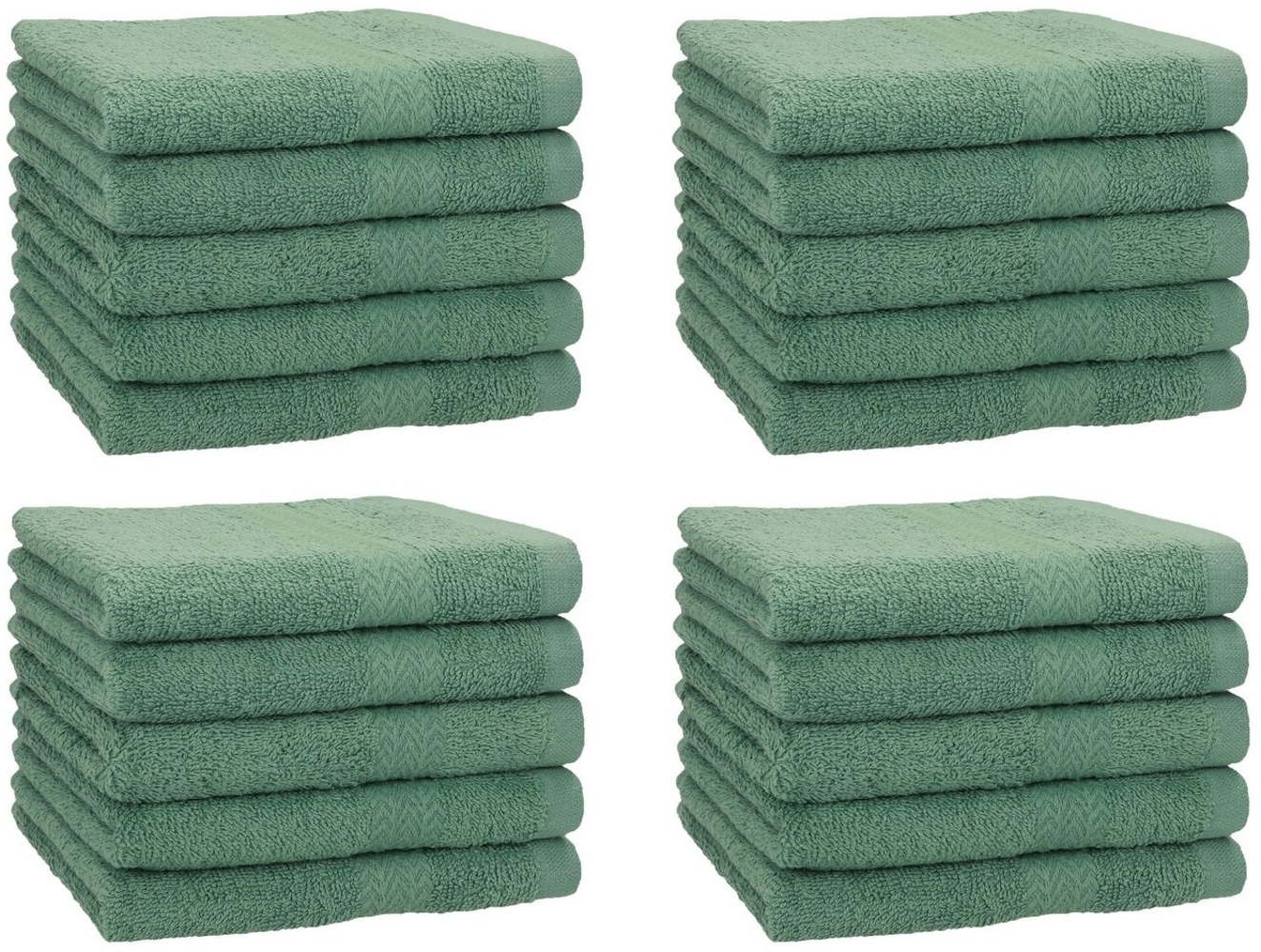 Betz Gästehandtücher 20 Stück Gästetuch-Set Premium 30x50 cm Farbe tannengrün, 100% Baumwolle Bild 1