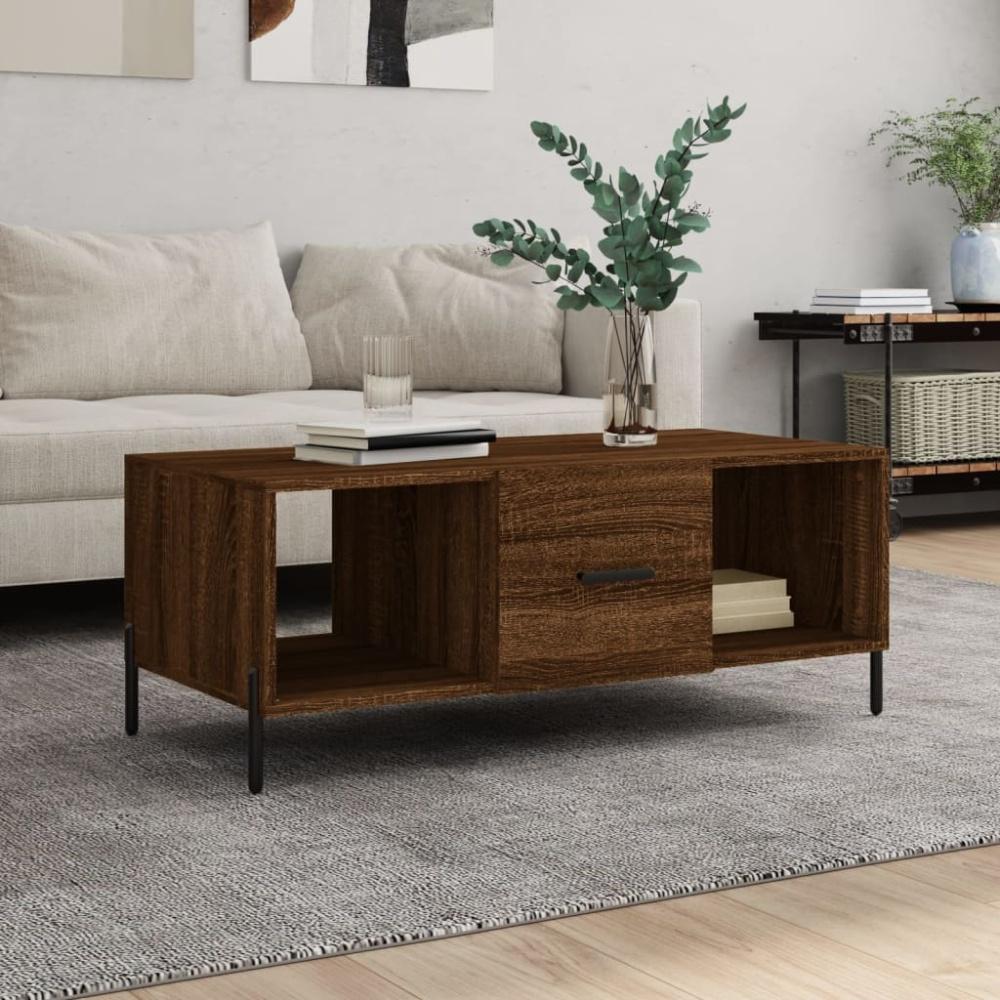 vidaXL Couchtisch Braun Eichen-Optik 102x50x40 cm Holzwerkstoff 829315 Bild 1