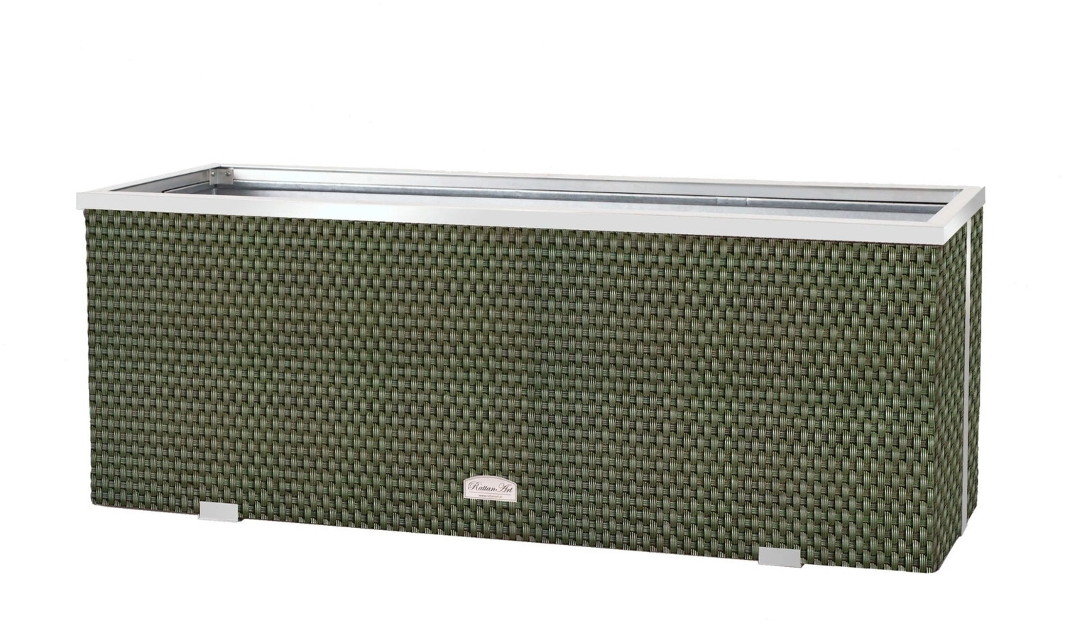 XL Polyrattan Pflanzgefäß 108cm Pflanzkübel Blumentopf Kübel Übertopf Hochbeet Bild 1