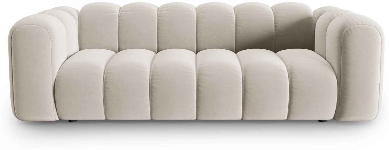 Micadoni Sofa Lupine 3-Sitzer Samtstoff Beige Bild 1