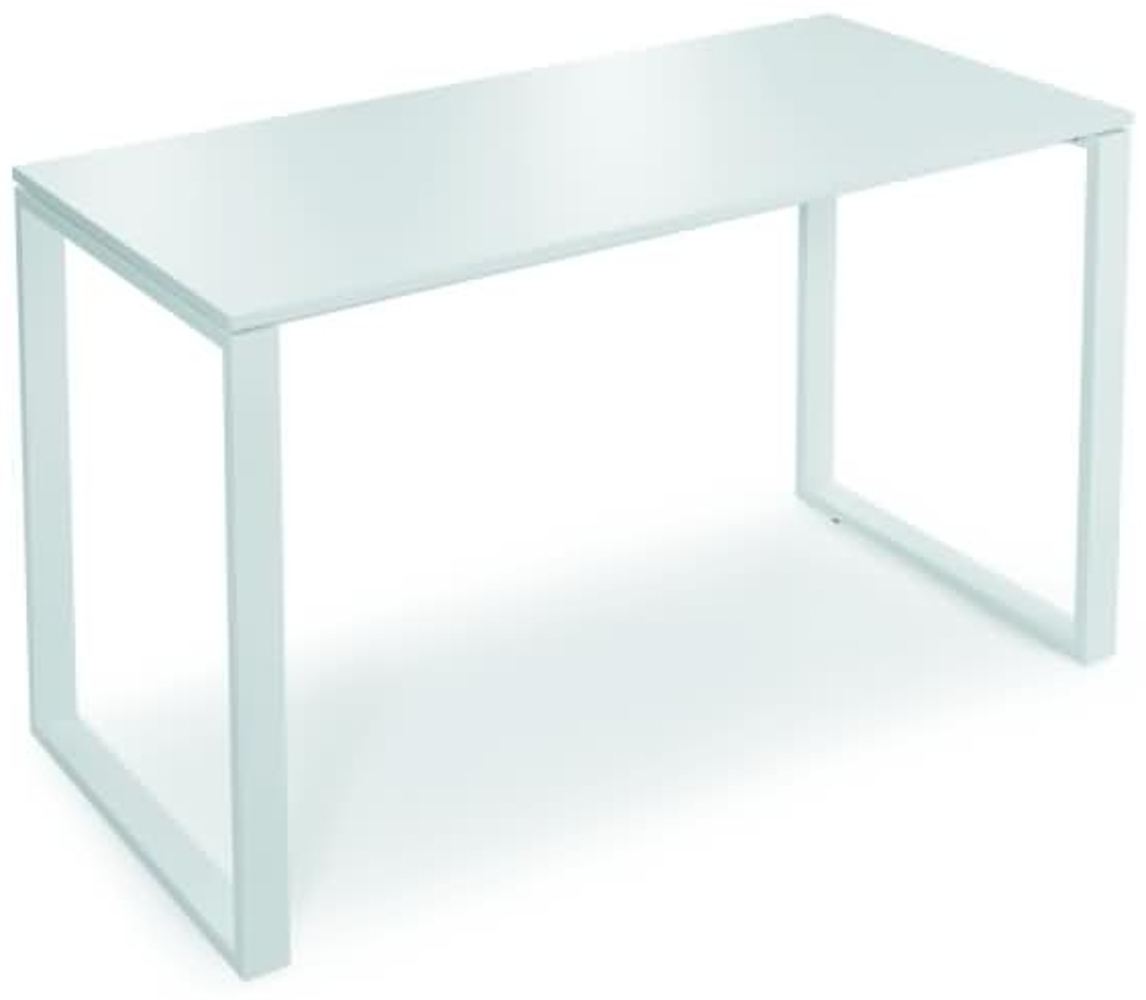 Soennecken Stehtisch 160x80x110cm Gestell weiß Platte weiß Bild 1
