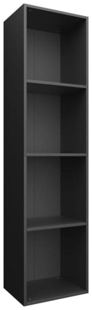 vidaXL Bücherregal/TV-Schrank Schwarz 36x30x143 cm Holzwerkstoff 800145 Bild 1