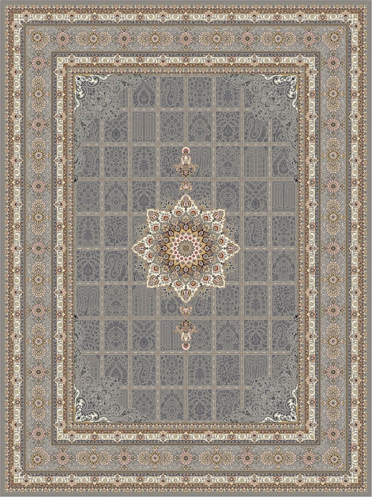Morgenland Orientalischer Webteppich - Eastern Elegance - rechteckig - 350 x 250 - Silber Bild 1