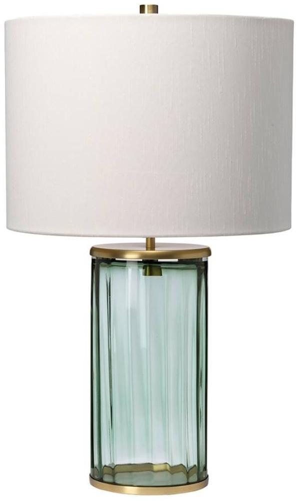 Elstead Reno Tischlampe Glas grün Schirm creme 60cm Bild 1