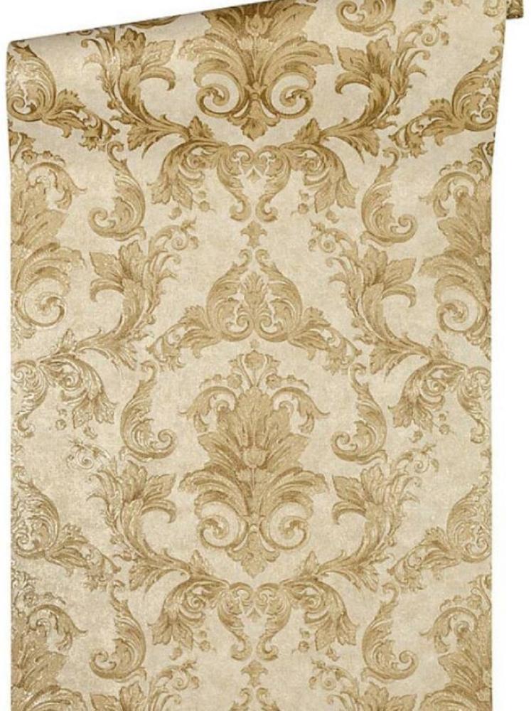 Versace Barock Tapete Pompei 962155 Braun / Gelb / Gold - Designer Vliestapete mit elegantem Muster - Hochwertige Qualität Bild 1