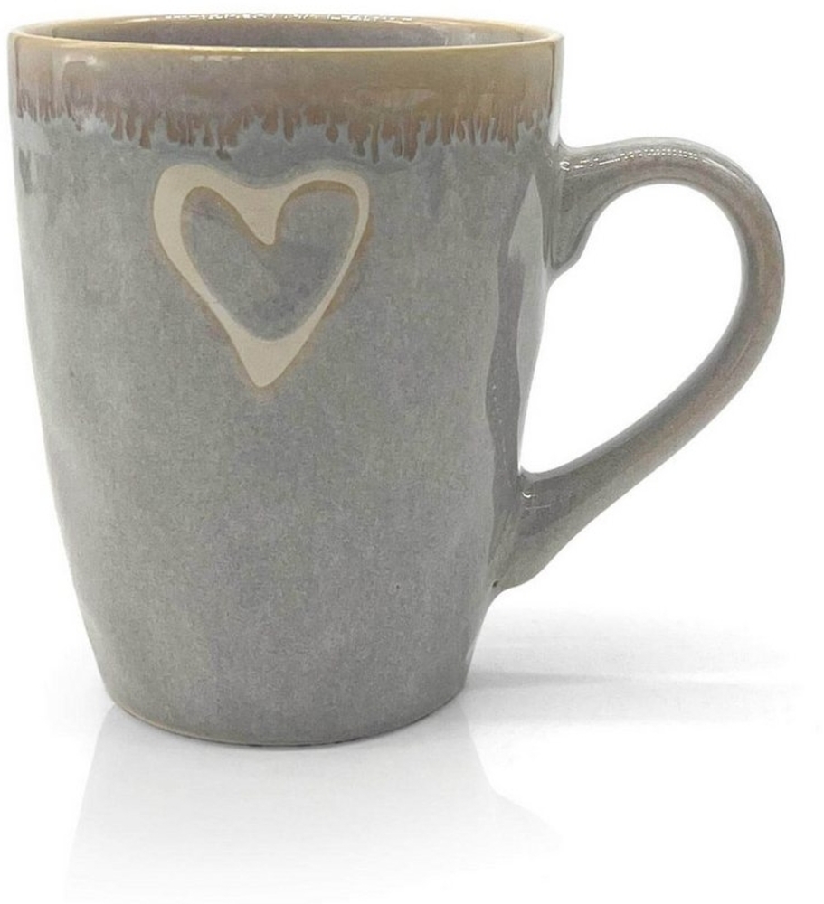 MEA LIVING Tasse MEA living STONEWARE Becher mit Henkel, Motiv "Herz", Stoneware Bild 1