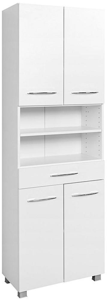 Hochschrank BERGAMO-03, weiß, B x H x T ca.: 60 x 185 x 35cm Bild 1